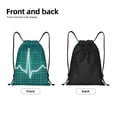 thumbnail image 5 of Kdxio ECG Wave Print Drawstring Backpack Bag,Waterproof Draw String Back Sack, Gym Drawstring Bags Swim Bag For Unisex, 5 of 9