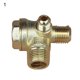 thumbnail image 1 of Válvula de retención para compresor de aire, de 3 vías, fácil instalación, de aleación de cobre/zinc, rosca macho, unidireccional, accesorio para tubería para compresor de aire, 1 of 4