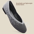 thumbnail image 5 of Rexoro Women's Flats Shoes Round Toe Breathable Knit Shoes Comfortable Slip on Casual Ballet Flats, 5 of 7