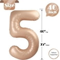 thumbnail image 5 of Light Brown 5 Balloon, Tan Number Balloons 40 Inch, Beige 5th Birthday Balloon Decorations, Light Brown Party Supplies, 5 Number Balloons, Number 5 Balloon, 5 of 18