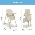 thumbnail image 6 of Little Folks by Delta Children 2-in-1 SlimFold High Chair for Babies and Toddlers, Cream, 6 of 18