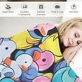 thumbnail image 3 of JEUXUS  Cute Duck Throw Blankets for Girls Kids Warm Flannel Couch Sofa Bed Blanket, 3 of 6