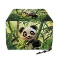 thumbnail image 2 of Xixirimido Panda Green Forest Print Toaster Cover Dust-proof Toaster Cover for Standard Bread Maker Cover with Drawstring Kitchen Small Appliance Protector Cover, for 2 Slice, 2 of 7