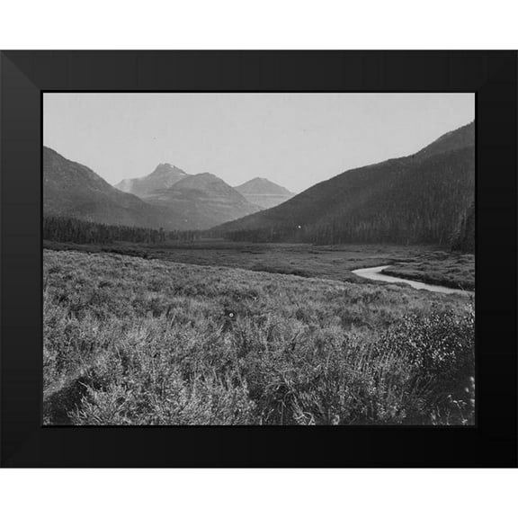 OSullivan, Timothy H 14x12 Black Modern Framed Museum Art Print Titled - Head of Bear River-Wyoming