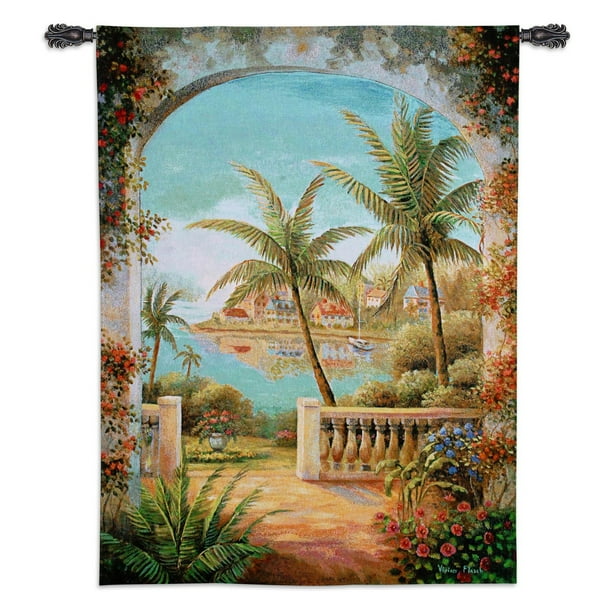 Fine Art Tapestries Tropical Terrace II Wall Tapestry