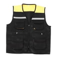 thumbnail image 1 of <p>Worker Vest Work Vest Reflective Multi Pockets Practical Engineer Vest For Construction Site Mechanical Operation</p>, 1 of 7
