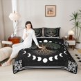 thumbnail image 4 of Homewish Teens Tree Of Life 3-Piece Full Size Comforter Sets,Bohemian Boho Bedding Comforter Set,Exotic Style Lightweight Bedding Sets,Super Cozy Room Decor,Reversible, 4 of 8