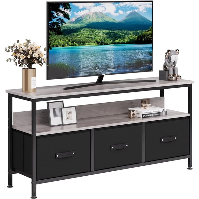 Bingirl Meuble Télé de Style Commode pour Salon avec 3 Tiroirs