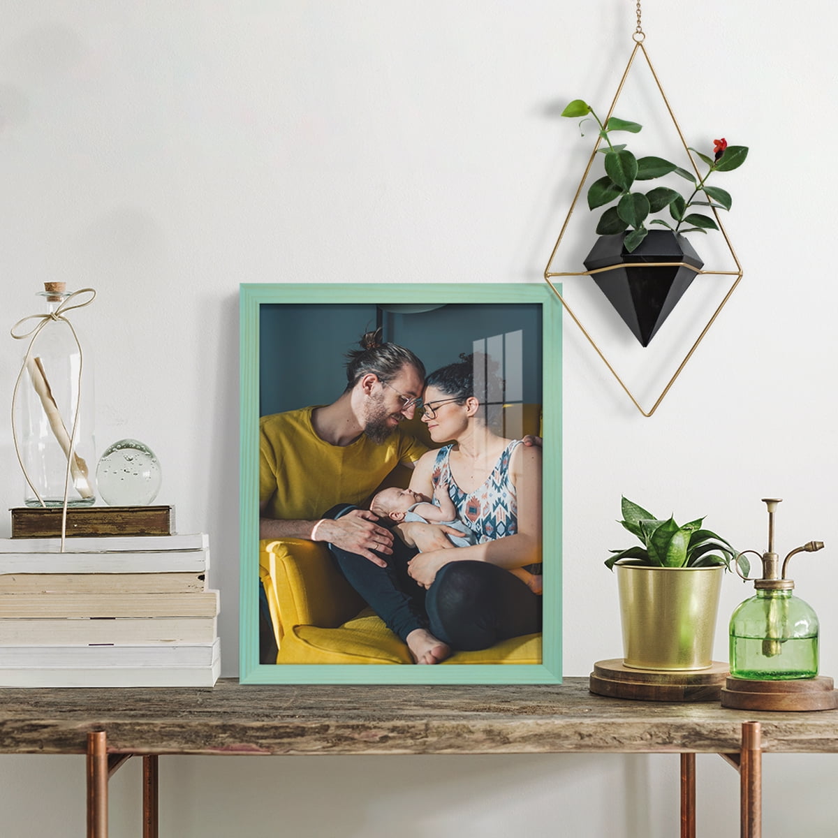11x14 Wood Grain Picture Frame - Palegreen