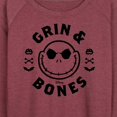 thumbnail image 3 of The Nightmare Before Christmas - Grin And Bones - Women's Lightweight French Terry Long Sleeve Shirt, 3 of 5