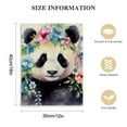 thumbnail image 2 of JEUXUS Cute Panda Canvas Print Wall Art for Kids Room, Watercolor Animal Panda Portrait Picture Paintings Vintage Framed Artwork for Bathroom Bedroom Living room Office Wall Decor, 2 of 5