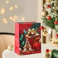 thumbnail image 6 of Lilixerw Christmas Paper Gift Bag,Santa Snowflake Print Xmas Bag for Holiday Present Wrapping,Xmas Tree Decoration,9x7Inch Red Handle Bag, 6 of 6