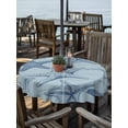 thumbnail image 2 of Outdoor Tablecloth with Umbrella Hole for Patio/Picnic/Party/Camping, Navy Blue Starfish Waterproof Table Cloth Round Cover Washable, Coastal Ocean Summer Sea Nautical (Dia 54"), 2 of 8