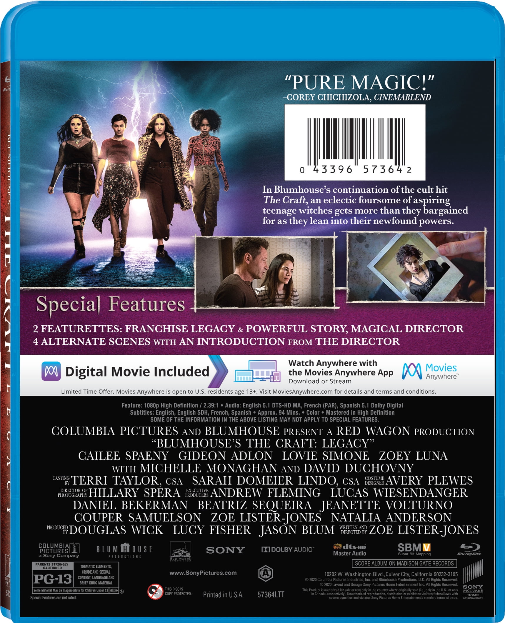The Craft: Legacy - (Blu-ray + Digital Sony Pictures) - Walmart.com