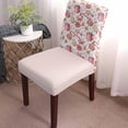 thumbnail image 3 of Chair Covers for Dining Room Set of 8,Watercolor Christmas Candy Cane Stretch Seat Protector Removable Washable Chairs Slipcovers for Kitchen Banquet Wedding Hotel,Pink Cup, 3 of 6