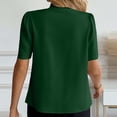 thumbnail image 4 of Cilsoka Blouses for Women Dressy Casual V Neck Summer Short Sleeve Button Down Shirts Business Work Tops S-XXL, 4 of 5