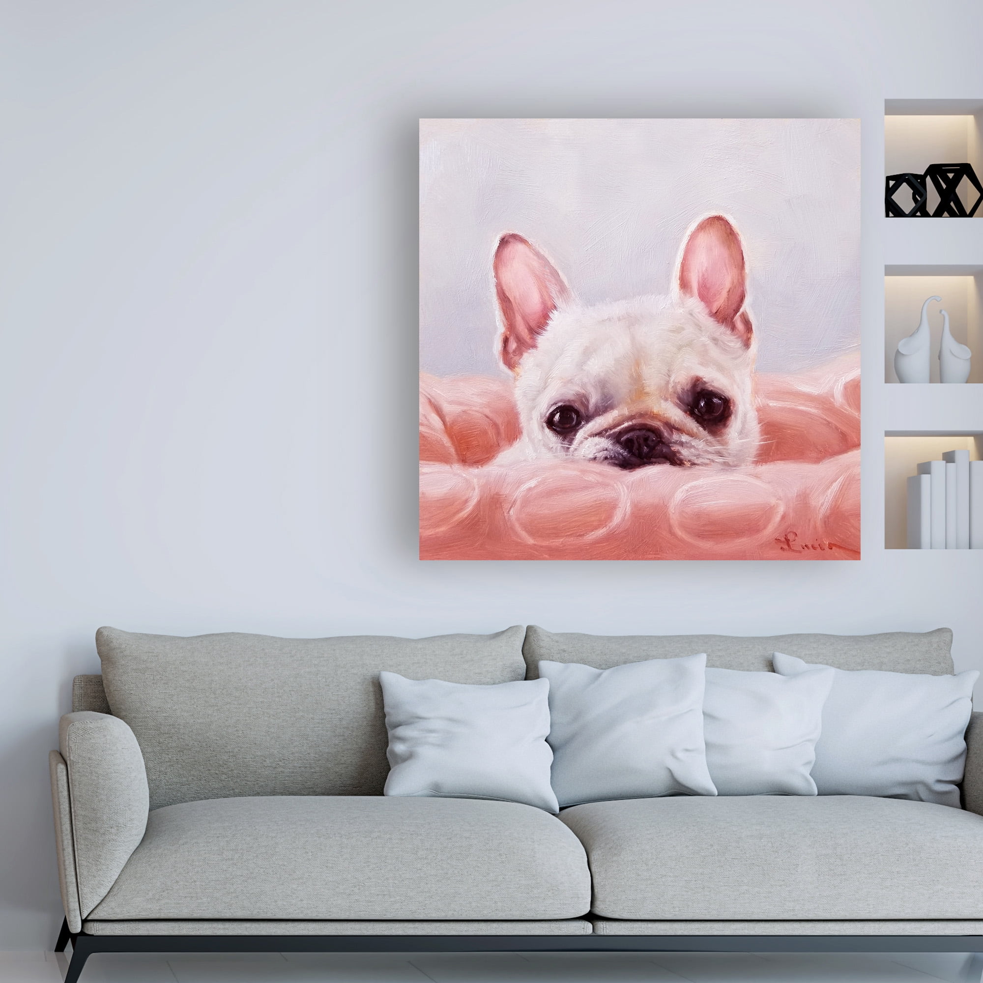 Trademark Fine Art 'My Happy Place Dog' Canvas Art by Lucia Heffernan