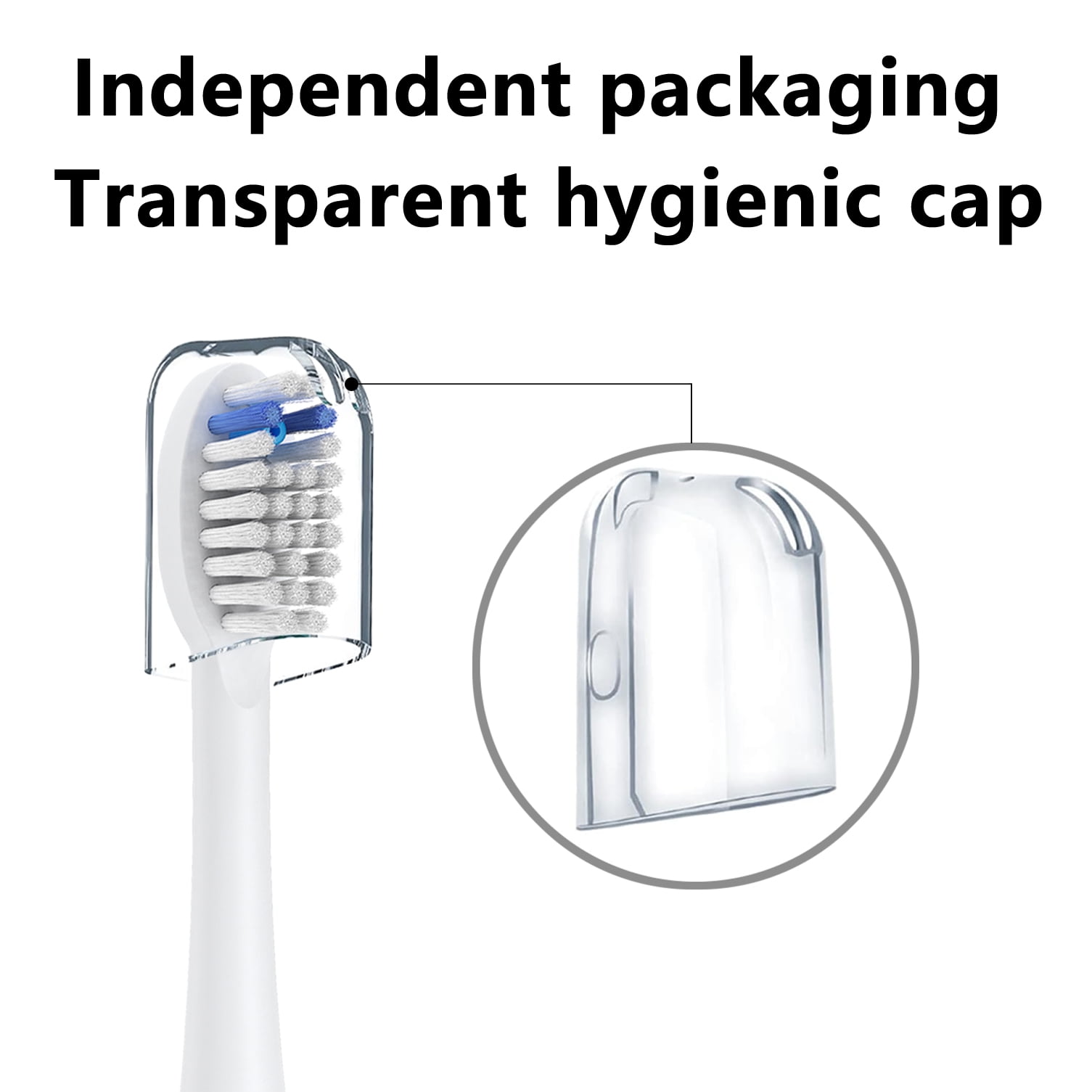 Replacement Toothbrush Heads for Waterpik Sonic-Fusion Electric Toothbrush, Fits SF 01/02/03/04, 4 Pack