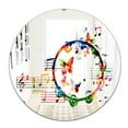 thumbnail image 2 of DESIGN ART Designart 'Music Notes III' Printed Modern WallMirror - Contemporary Oval and Circle Wall Mirror 24 in. wide x 36 in. high, 2 of 4