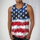 thumbnail image 1 of Camiseta sin mangas de cuello redondo para hombre, ropa de ocio, fitness, para el hogar, pijamas, camiseta con estampado de moda a color, blusa deportiva de poliéster para hombre, 1 of 5