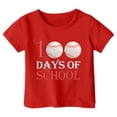 thumbnail image 1 of Icvfdpl T-Shirts Filles Rentrée Scolaire, Imprimé Garçon Col Rond Manches Courtes T-Shirt Haut Respirant Mode Urbaine 4-5 Ans, 1 of 4