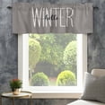 thumbnail image 4 of Hello Winter Farmhouse Short Window Curtain Valances, Grey Merry Christmas Holiday Rod Pocket Kitchen Valances for Living Room Bedroom Bathroom Cafe 60" x 18", 4 of 8