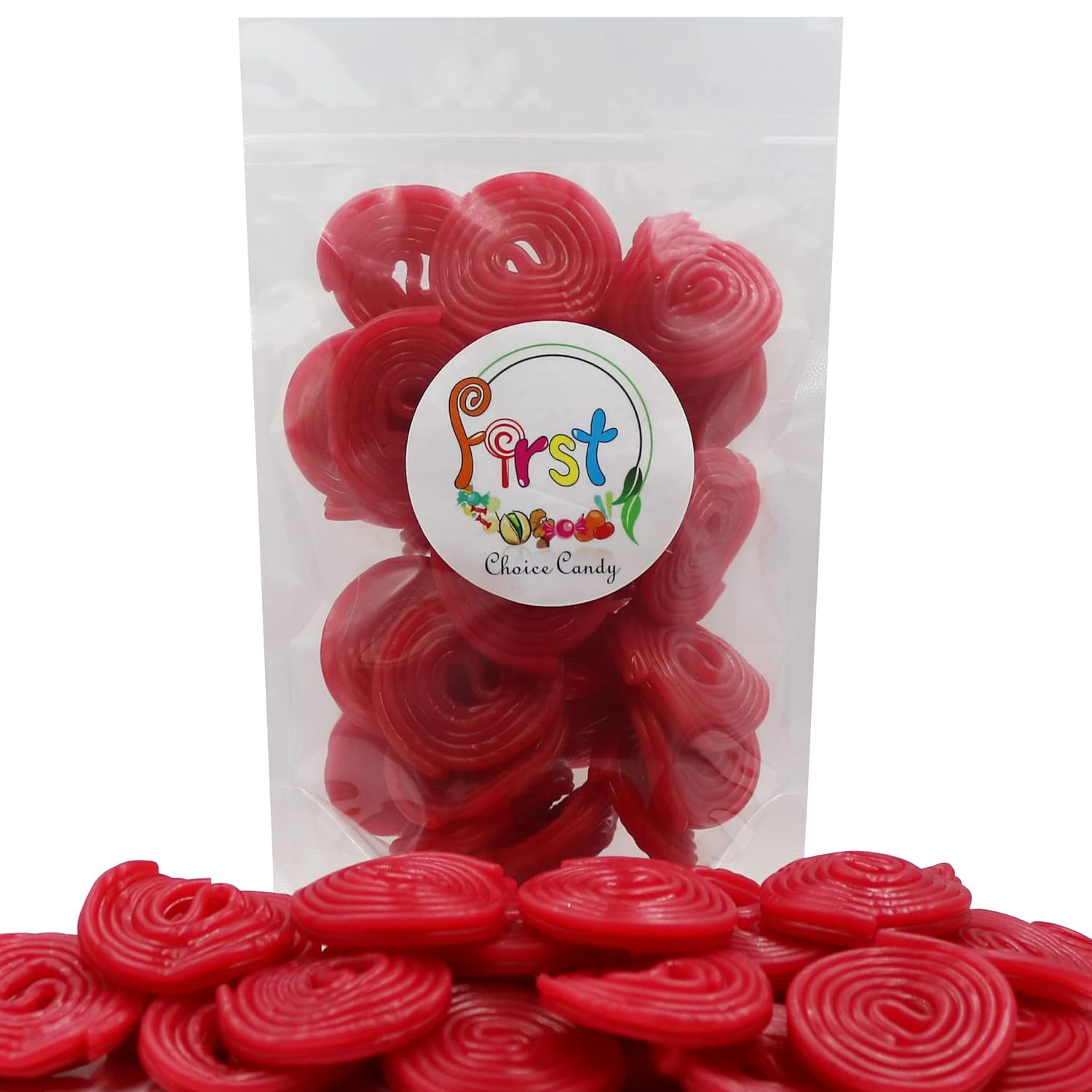 FirstChoiceCandy Licorice Wheels Gummy Candy (Red Strawberry, 5 Pound)
