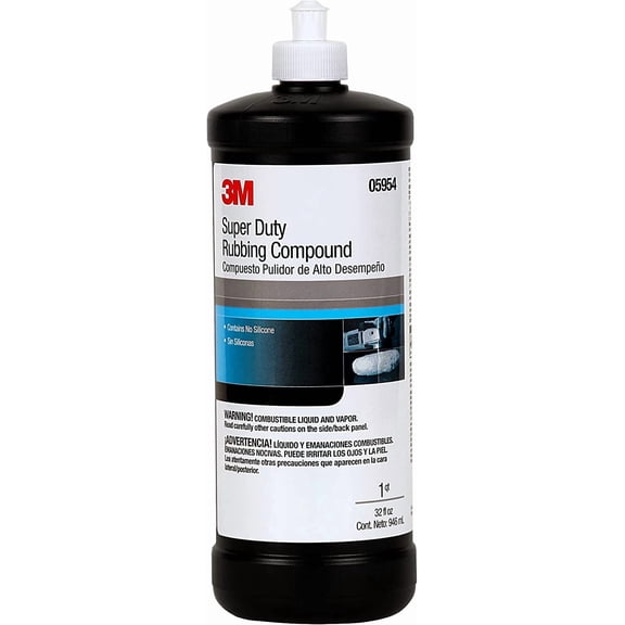 Super Duty Rubbing Compound, 05954, 1 qt (32 fl oz/946 mL), Contains No Waxes or Silicones