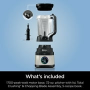 Ninja Detect Power Blender, Crush, Chop, BlendSense Technology, 3 Speeds, 1700PW, 72 Oz, TB200WMVB Vanilla