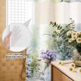 thumbnail image 3 of No Hook Shower Curtain, Purple Lavender Shower Curtains for Bathroom with See Through Top Window, Green Leaves Spring Bike Botanical Waterproof & Washable Bath Curtain 60"x72", 3 of 9
