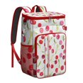 thumbnail image 1 of Sac à Dos Glacière à Imprimé de Cerises, Motif de Fruits Rouges Sucrés, Sac à Lunch Isolé et Étanche pour l'Été et le Pique-Nique, 1 of 6