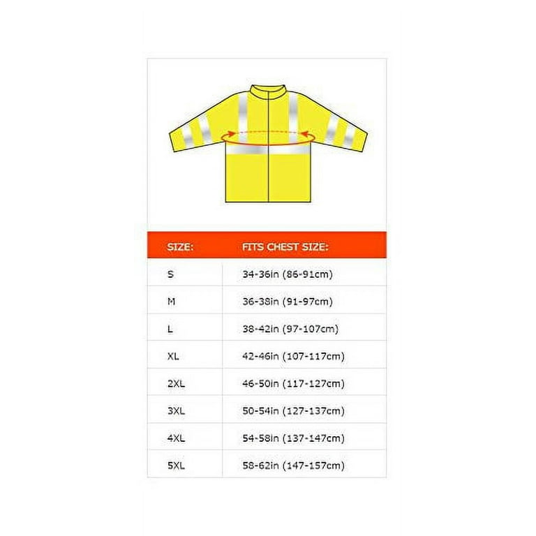 Ergodyne GloWear 8365 High Visibility Rain Jacket – ANSI Compliant, Reflective, Waterproof Work Outerwear (Lime, X-Large)