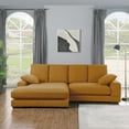 thumbnail image 5 of Daisy Convertible Sectional Sofa Couch with L-Shaped Design in Mango Color, 5 of 6