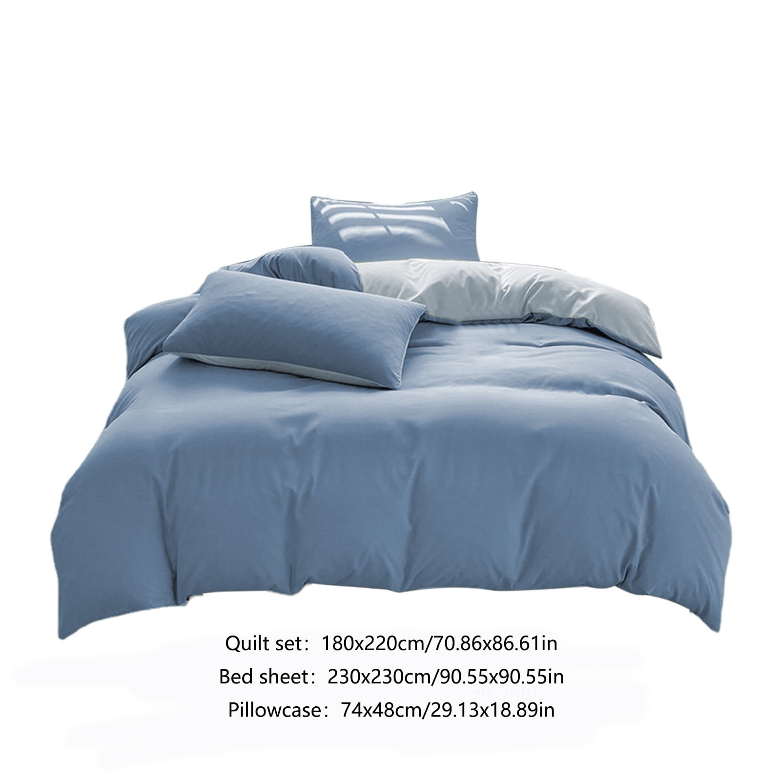 4 Piece Bed Sheets Queen/King Size Bedding Set with Duvet Cover Fitted Sheet 2 Pillowcases Soft Washed Polyester Wrinkle Free Easy Care by PALIFEUR
