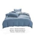 thumbnail image 3 of Eky Duvet Cover Set,Modern Cotton Washed Percale Bedding,Soft Textured Gauze Weave Comforter Cover for Breathable All-Season with Zipper Closure,Full Solid Color - 4 Piece Set,1.8m, 3 of 5