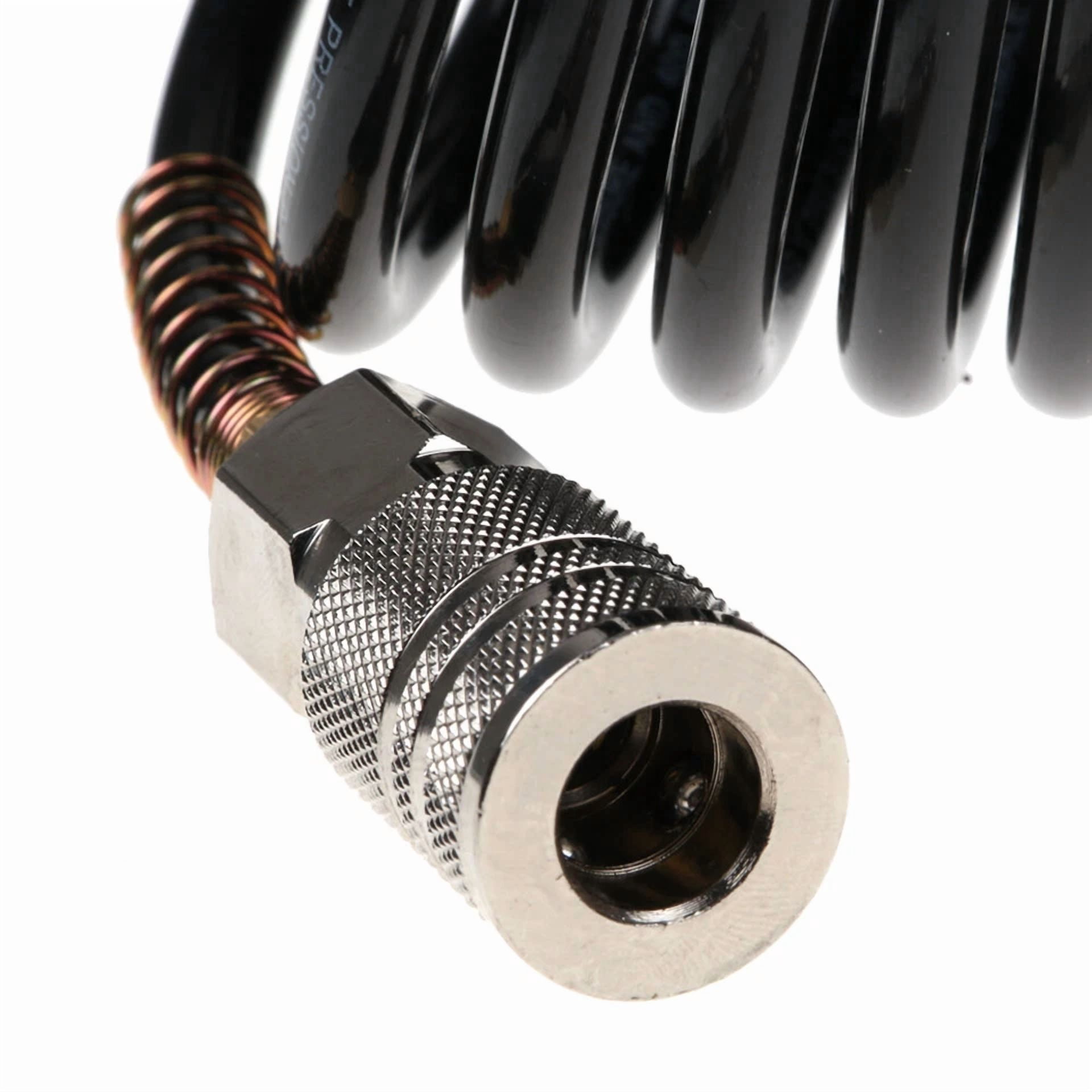 CIRCLE- Air Hose 25Ft 1/4 Rubber Air Compressor Hose Quick Coupler Fittings 200Psi