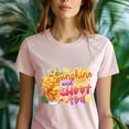 thumbnail image 5 of Sunshine and Sweet Tea Shirt – Southern Summer Drink Graphic Tee, White, Size M, 5 of 6