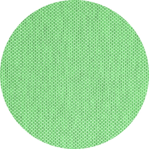 Ahgly Company Indoor Round Abstract Emerald Green Contemporary Area Rugs, 6' Round