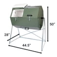 thumbnail image 2 of Jora Composters JK270A 70 Gallon Dual Chamber Steel Compost Tumbler Bin, 2 of 8