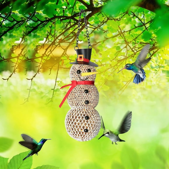 Czzoypi Window Bird Feeder (White), Bird Feeders for Outdoors Seed Decorative Hummingbird Feeder Metal Mesh Bird Feeder Garden Pendant