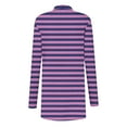 thumbnail image 4 of Plus Size Open Front Cardigans for Women Lightweight Striped Casual Fall Cardigan Tops S-5X Loose Comfy Outerwear (4XL, Purple), 4 of 6