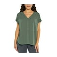 thumbnail image 6 of Orvis Women's Short Sleeve Button Front Blouse Shirt (US, Alpha, Large, Regular, Regular, Black), 6 of 8