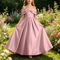 thumbnail image 5 of ATOGUTA Teen Girl Birthday Dresses Strapless Satin Homecoming School Dance Wedding Birthday Party Graduation Pageant Bridesmaid Hot Pink, Size 5T-14, 5 of 7