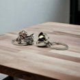 thumbnail image 2 of LAICAIW Motorcycle Helmet Keychain & Mini Chrome Motocycle Combo Set, Motorcycle + Helmet, One Size, 2 of 5