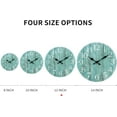 thumbnail image 2 of Wall Clock, Rustic Wall Clocks Battery Operated Silent Non Ticking, Country Round Wooden Clocks Farmhous Wall Decorative for Kitchen, Bathroom, Living Room (Gray 10 Inch), 2 of 9