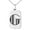 Silver, variant on Stainless Steel Letter G Initial Metro Retro Monogram Engraved Small Rectangle Dog Tag Charm Pendant Necklace