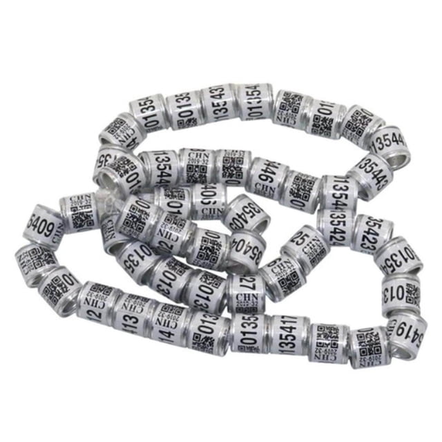 thinsony 100pcs Identify Dove Rings Aluminium Plasitc Leg Rings Pigeons Bands