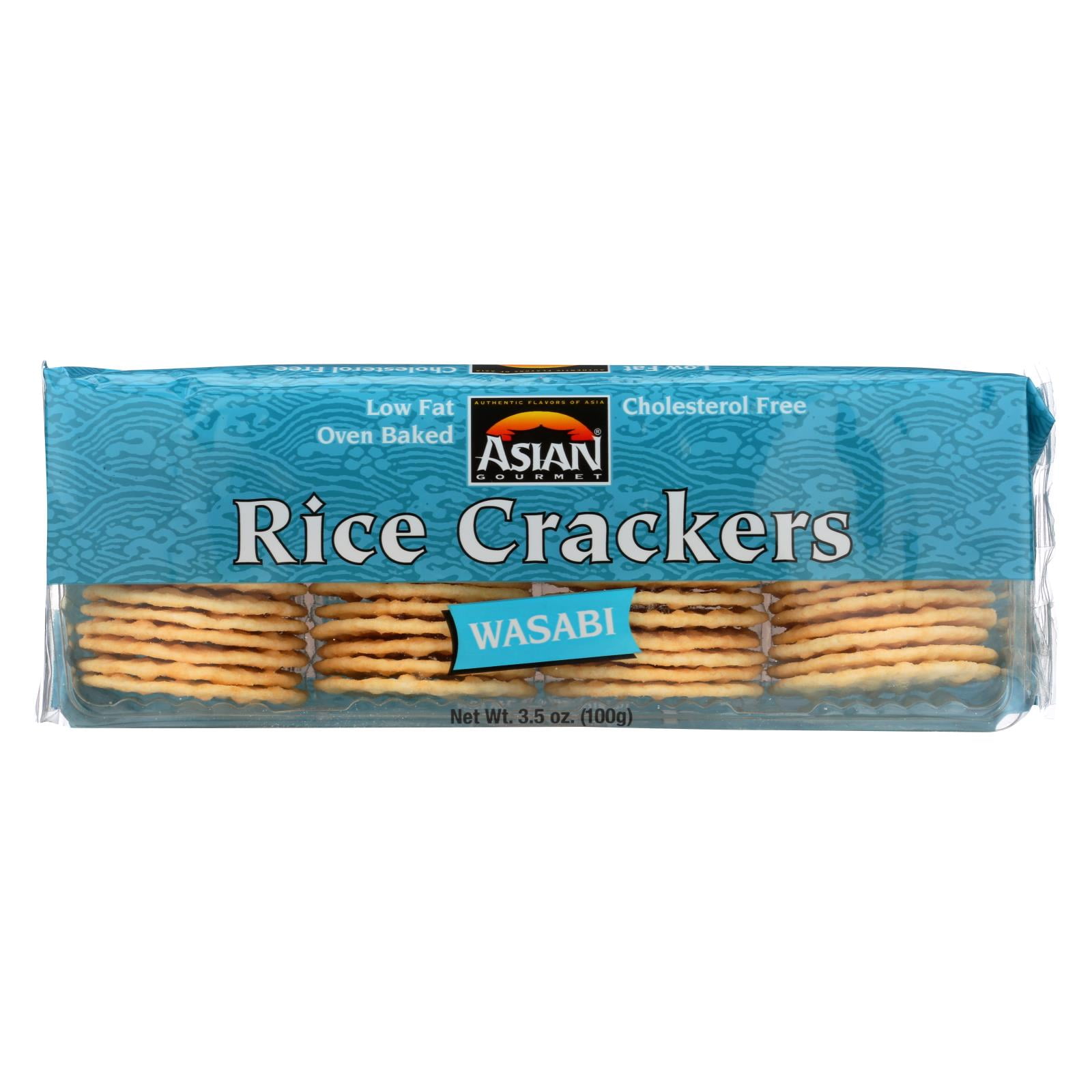 Asian Gourmet Rice Crackers Wasabi Case of 12 3.5 oz.