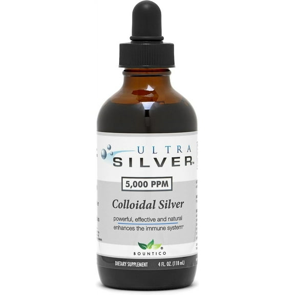 Ultra Silver® Colloidal Silver | 5000 PPM 4 Oz (118mL) | Mineral Supplement | True Colloidal Silver - with Dropper