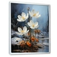 thumbnail image 2 of Designart "Verdant Winter Snowdrops" Snowdrops Floater Framed Canvas Wall Art, 2 of 5